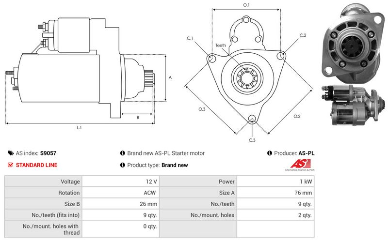 AS-PL S9057 Starter
