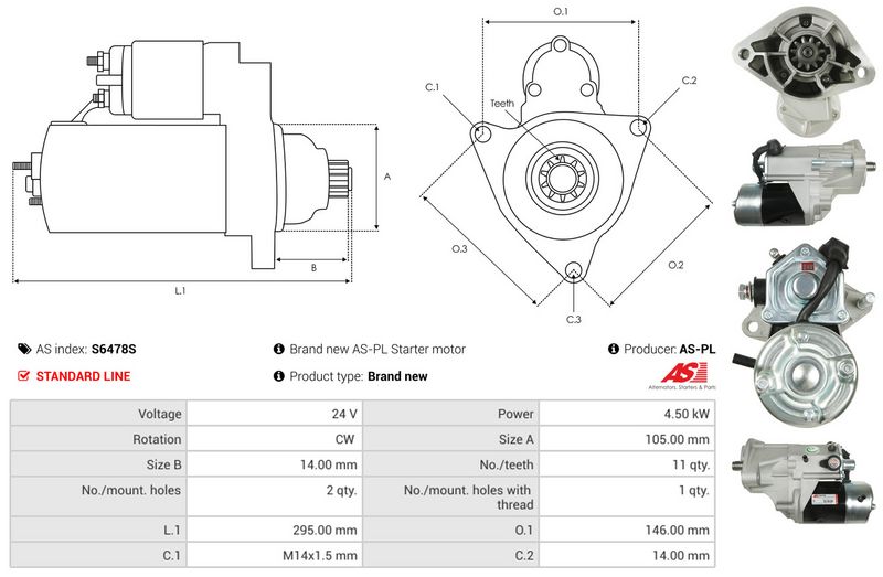 AS-PL S6478S Starteris