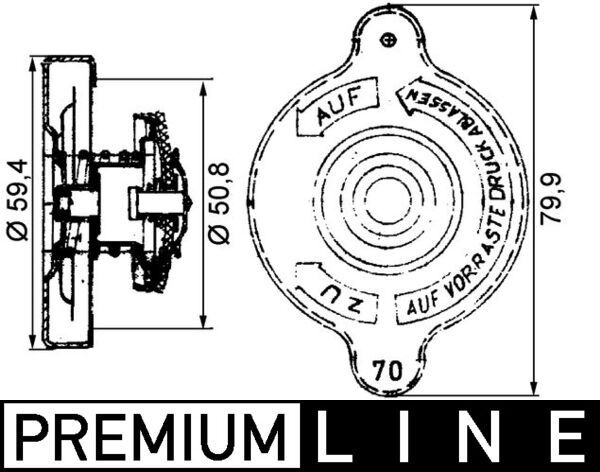 MAHLE Radiateurdop CRB 15 000P