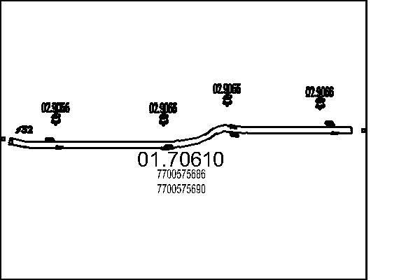 MTS kipufogócső 01.70610