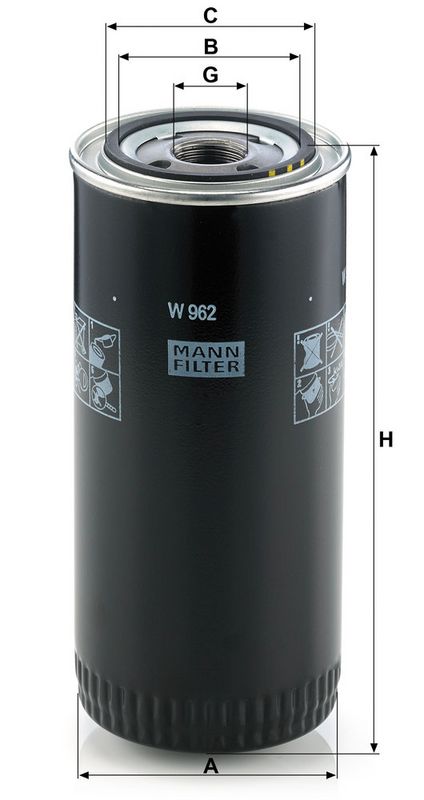 Õlifilter, MANN-FILTER W 962