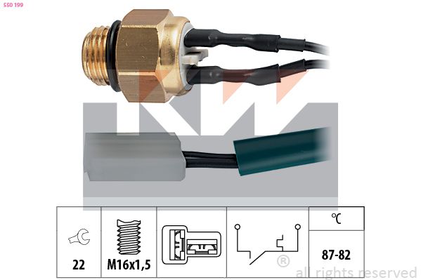 KW hőkapcsoló, hűtőventilátor 550 199