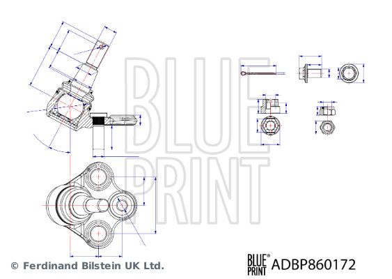 ADBP860172 BLUE PRINT TOYOTA Кульова опора передн. RAV 4 V 2.0 AWD 18-