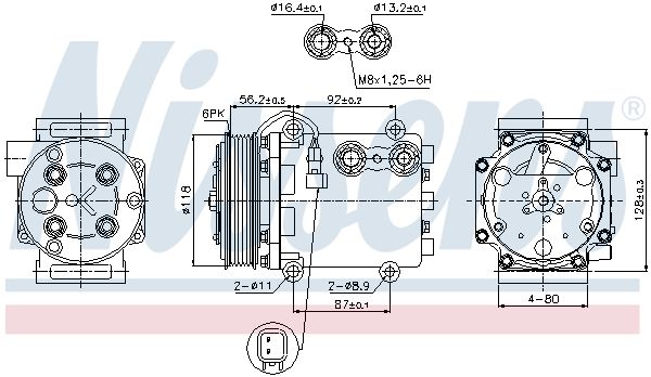 NISSENS 89551 Compressor, air conditioning