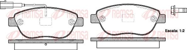 Дисковые тормозные колодки REMSA 85911