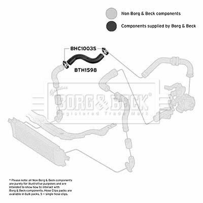 Шланг подачі наддувального повітря, Borg & Beck BTH1598