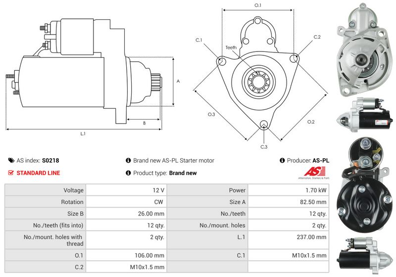 AS-PL S0218 Starteris