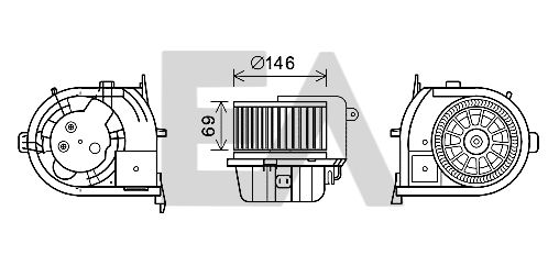 Motor eléctrico, ventilador habitáculo