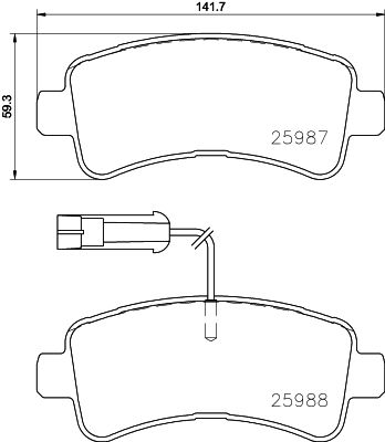 BREMBO fékbetétkészlet, tárcsafék P 61 130