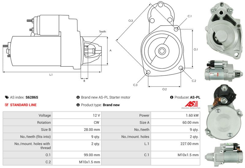 AS-PL S6286S Starter
