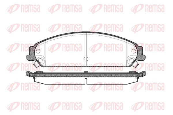 Комплект гальмівних накладок, дискове гальмо, Remsa 1128.08