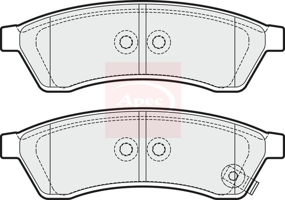 APEC Brake Pad Set, disc brake PAD1672