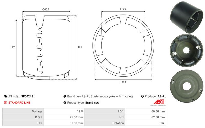 AS-PL SF5024S Field Winding, starter