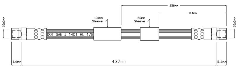 MOTAQUIP fékcső VBH977