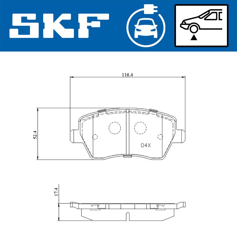 SKF VKBP85003EV Brake Pad Set, disc brake