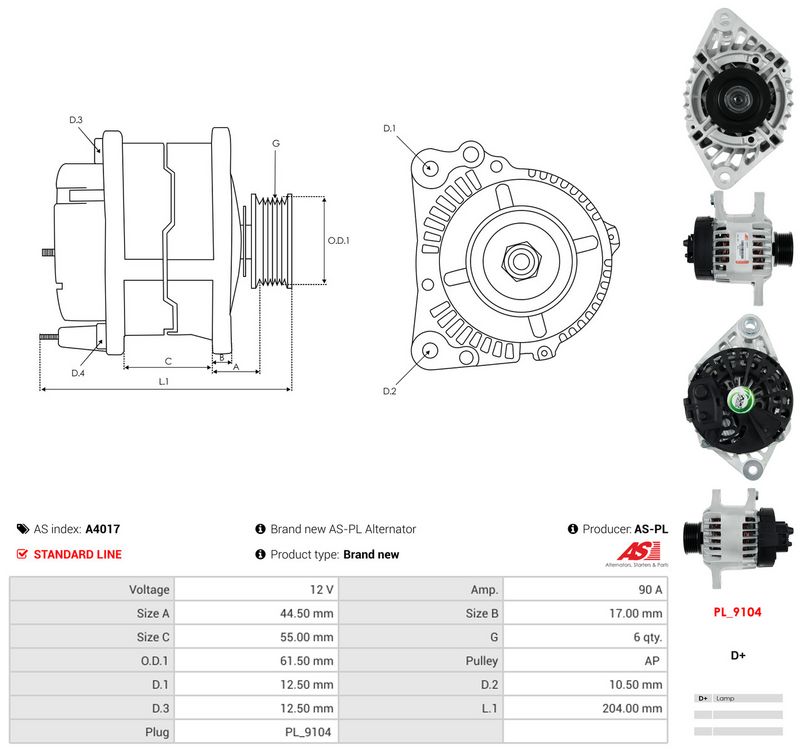 Generaator, AS-PL A4017