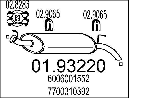 MTS hátsó hangtompító 01.93220