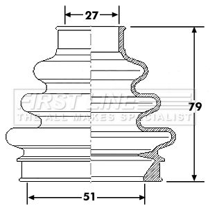 First Line FCB6177 Bellow, drive shaft