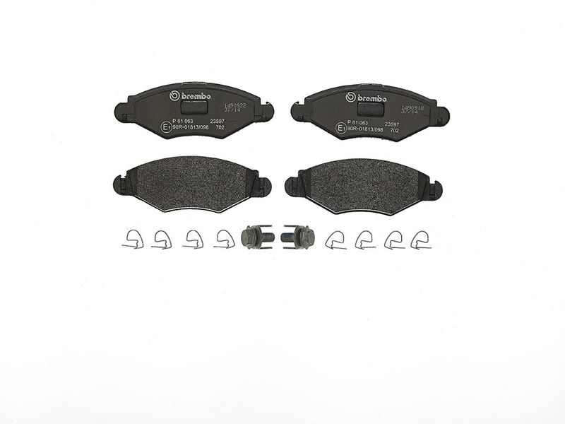 комплект спирачно феродо, дискови спирачки BREMBO