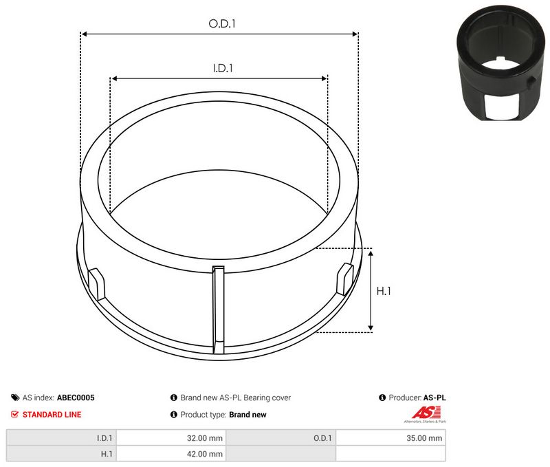 AS-PL ABEC0005 Protective Cap, alternator