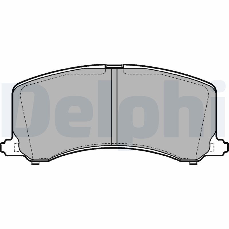 Комплект гальмівних накладок, дискове гальмо, Delphi LP1014