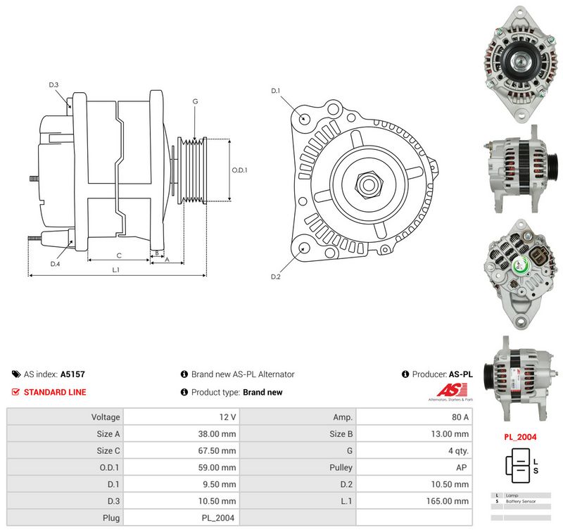 Generaator, AS-PL A5157