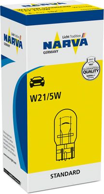 Лампа розжарювання, вказівник повороту, 21/5Вт, w21/5w, виконання цоколя W3x16q, Standard (без цоколя), Narva 179193000