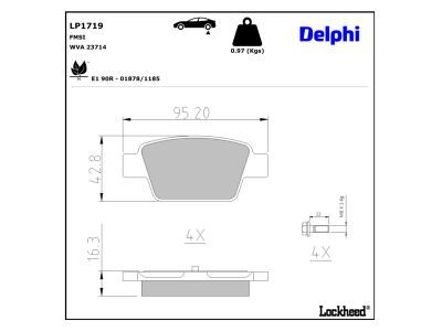 DELPHI LP1719 Brake Pad Set, disc brake