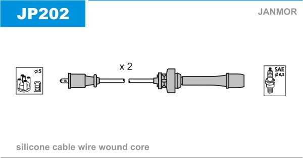 Комплект проводів високої напруги, Janmor JP202