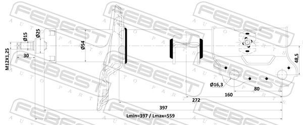 FEBEST 12110-007FR Shock Absorber