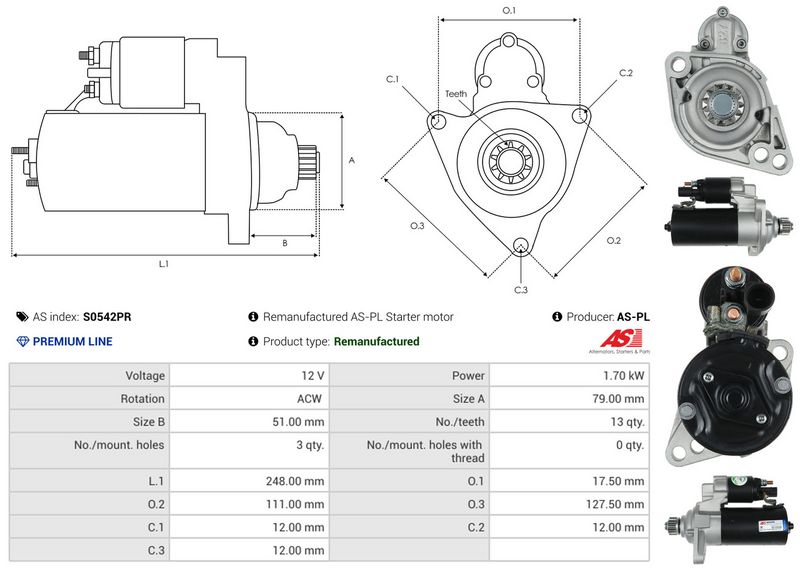 AS-PL S0542PR Starter