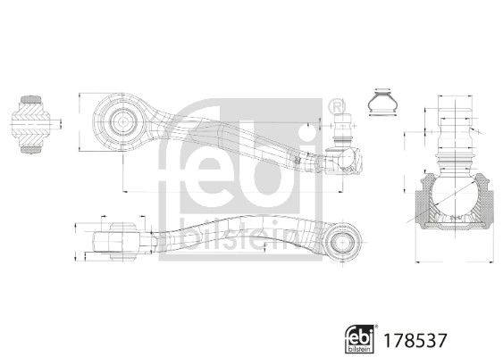 Важіль підвіски, підвіска коліс, Febi Bilstein 178537