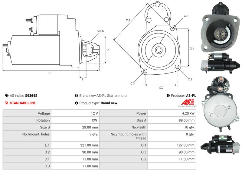 AS-PL S9364S Starter