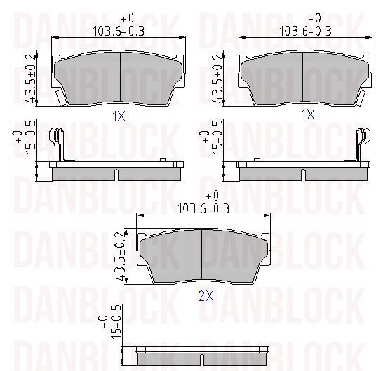 DANBLOCK Remblokkenset, schijfrem