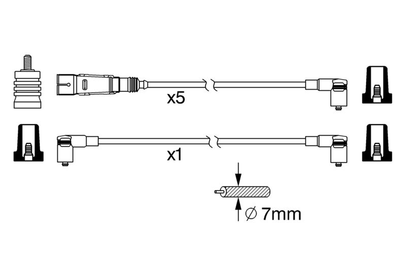 BOSCH 0 986 356 371 Ignition Cable Kit