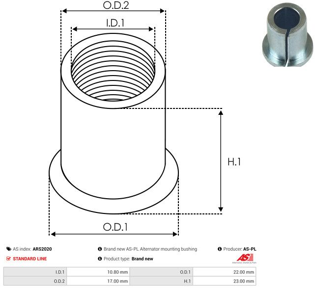 Remondikomplekt, generaator, AS-PL ARS2020