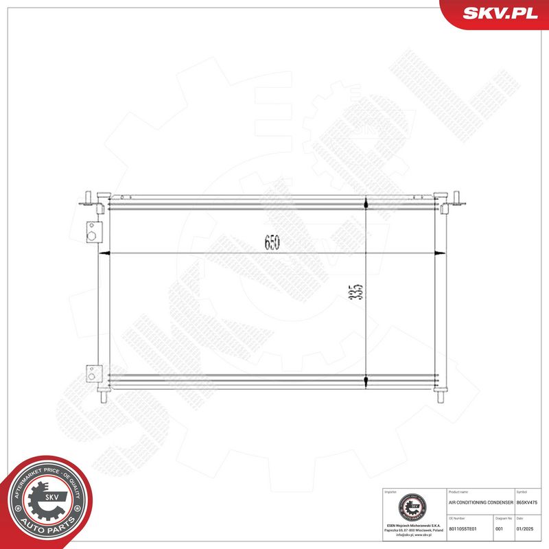 Kondensaator, kliimaseade, ESEN SKV 86SKV475
