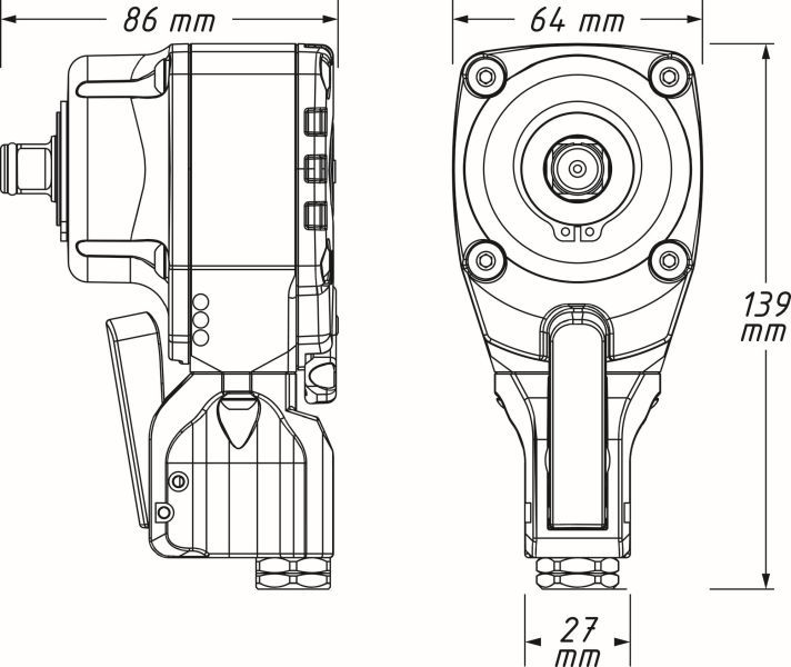 HAZET 9012PTT Impact Wrench (compressed air)
