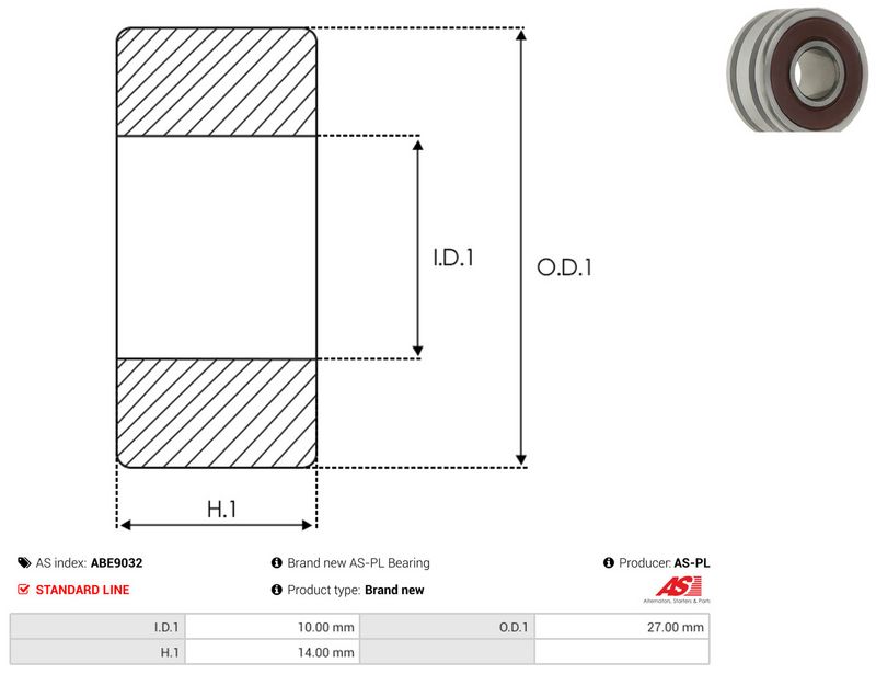 AS-PL ABE9032 Bearing