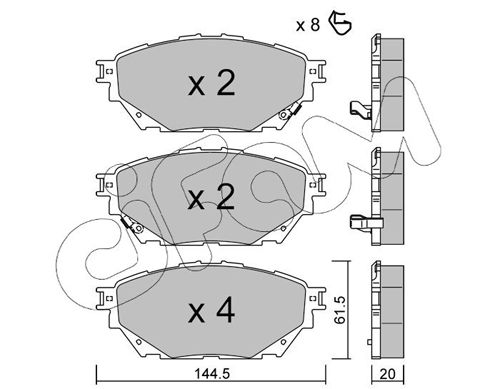 CIFAM fékbetétkészlet, tárcsafék 822-1222-0