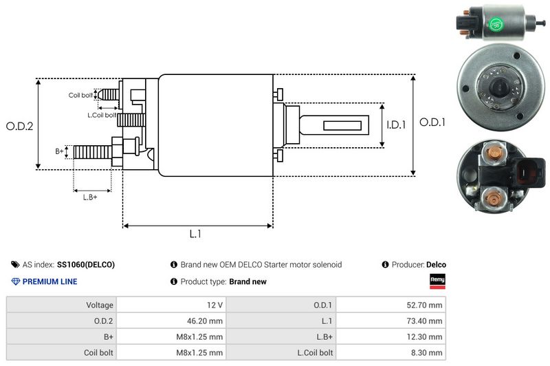 AS-PL SS1060(DELCO) Solenoid Switch, starter