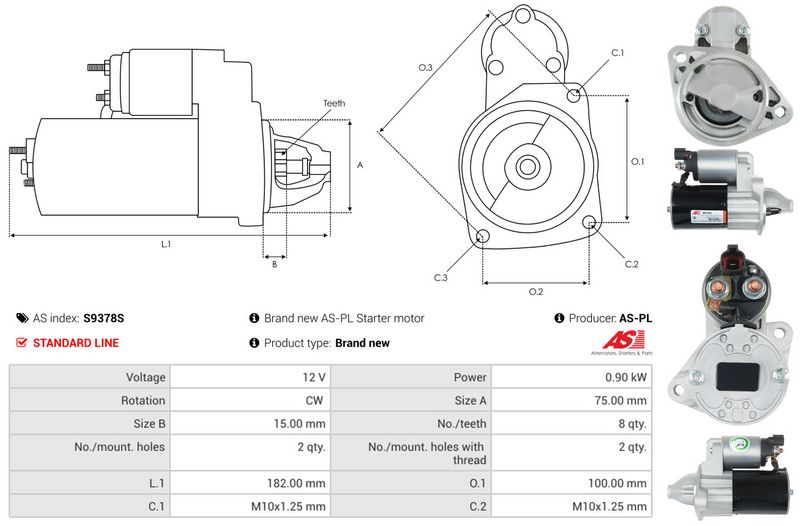 AS-PL S9378S Starter