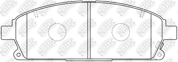 Комплект гальмівних накладок, дискове гальмо, Nibk PN2389