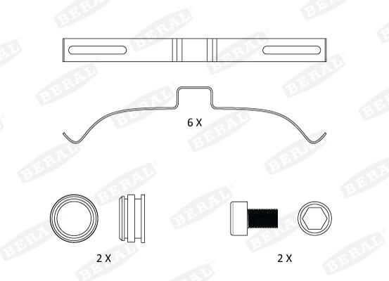 Remblok montagekit achter Achter/Voor past: MAN TGS I, TGX I D2066LF06-D2868LF06 06.06-