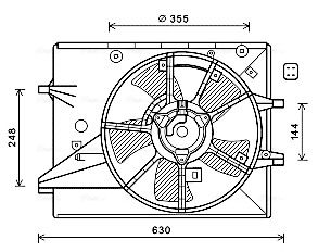 AVA QUALITY COOLING ventilátor, motorhűtés MZ7546