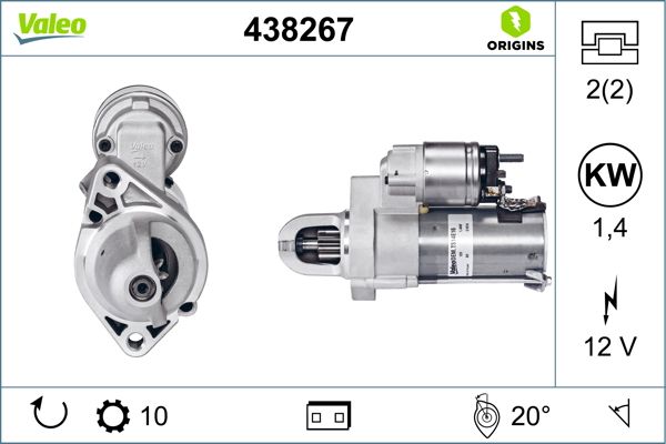 VALEO Startmotor / Starter 438267