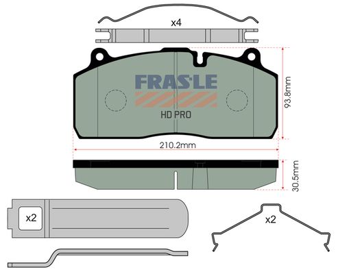 desky brzdové SAF SBS 2220 - premium PD/213-K036-HD