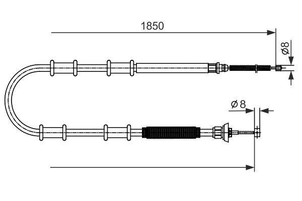 Bosch Cable Pull, parking brake 1 987 482 592 (1987482592)