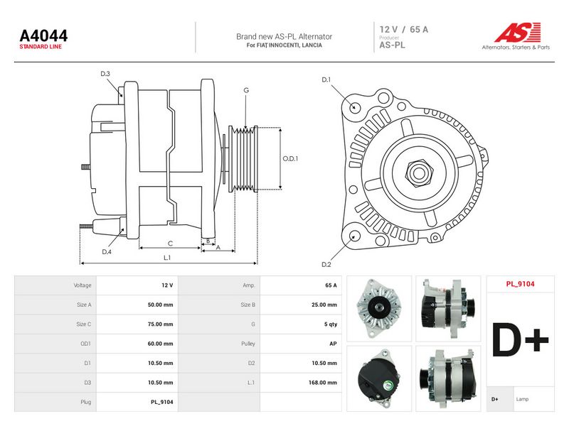 Generaator, AS-PL A4044