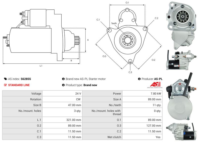AS-PL S6285S Starter